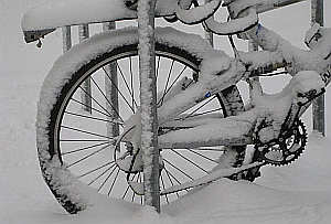 Fahrrad im Winter