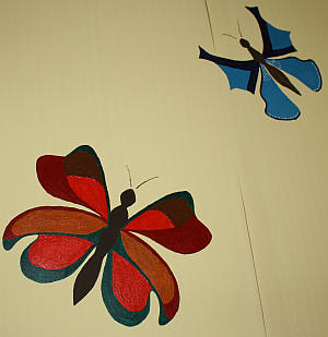 Schmetterlinge auf Wand