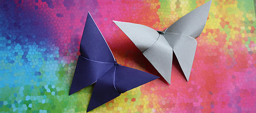 Origami-Schmetterlinge