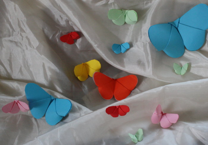 Schmetterlinge aus Papier basteln