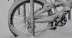 Fahrrad im Winter