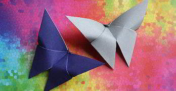 Origami-Schmetterlinge