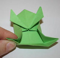 【Origami Frosch falten】 Hüpfende Papierfrösche basteln