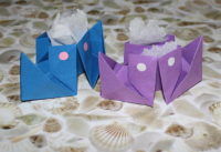 Origami-Dampfer aus Papier falten